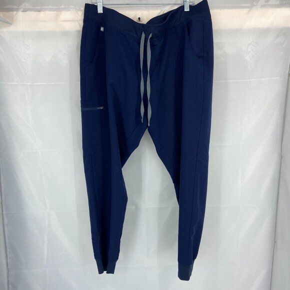 Figs Women XXL Zamora Jogger Scrub Pants Navy Blue Pockets Nurse Hospital Doctor - Picture 1 of 9